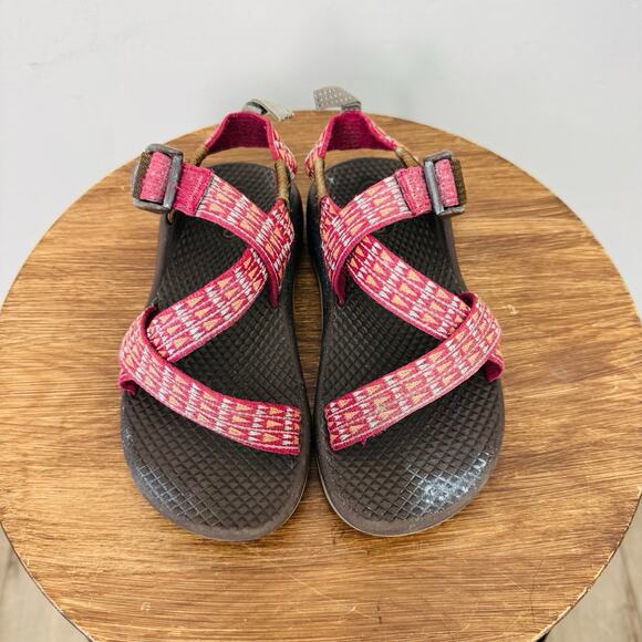 Chaco Z Cloud Pink Strappy Sandals Girls Size 12 - Picture 3 of 9